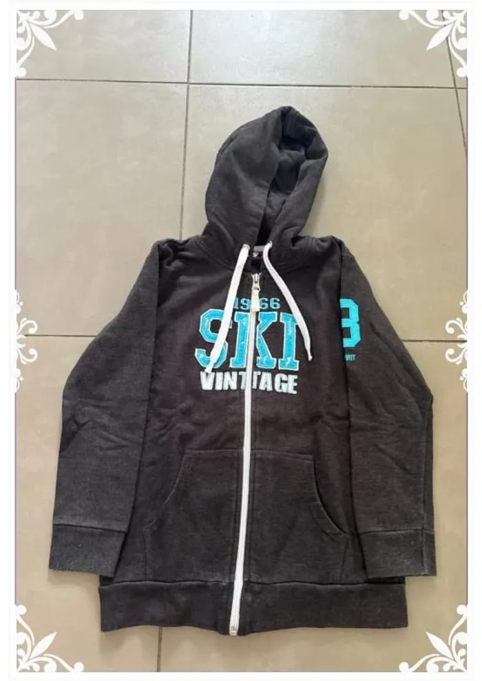 Gilet à capuche "Ski Vintage" Fille 8 ans  Spirit - photo numéro 2