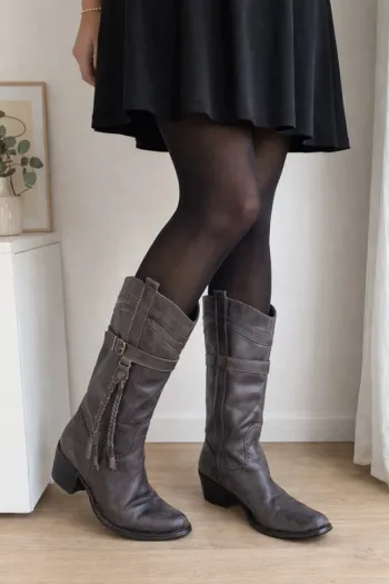 Superbes bottes en cuir – style western chic 🤎 taille 36