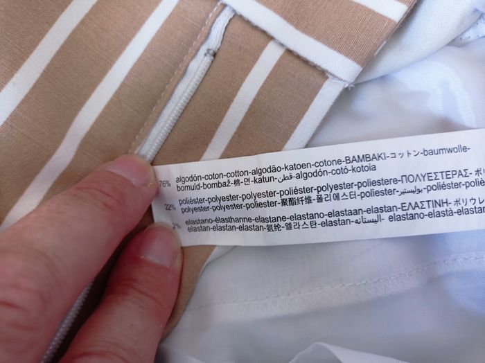 SHORT STRADIVARIUS Rayé Beige/Blanc. - photo numéro 5
