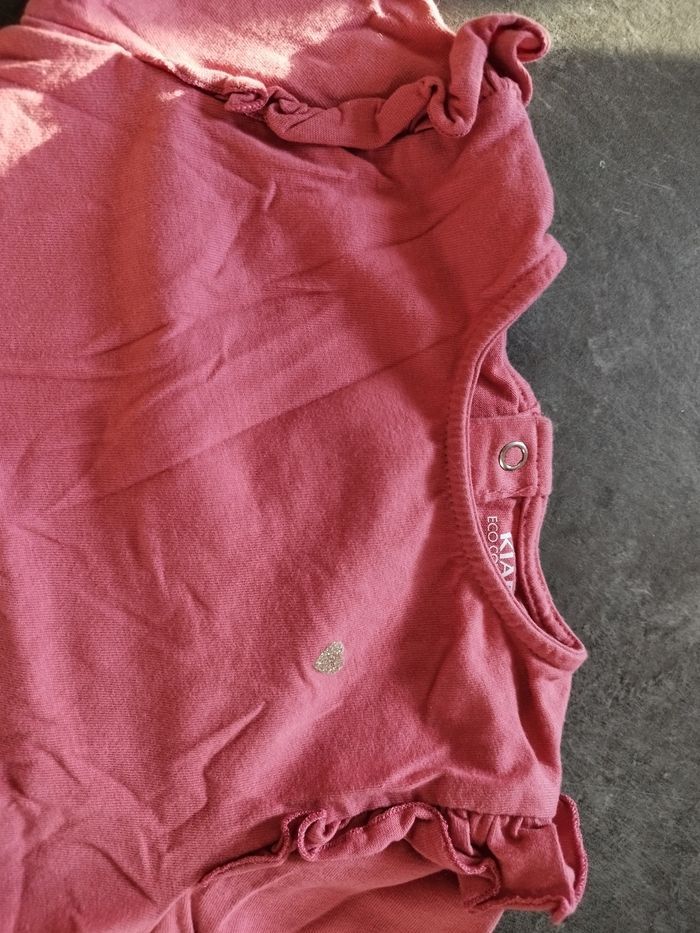 Haut rose petit cœur doré 18 mois - photo numéro 4