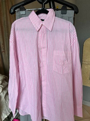 Chemise à rayures blanches et roses Eleven Paris