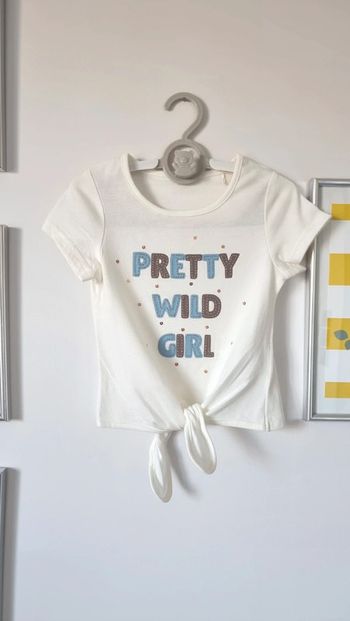 Tshirt neuf pretty wild girl taille 3ans