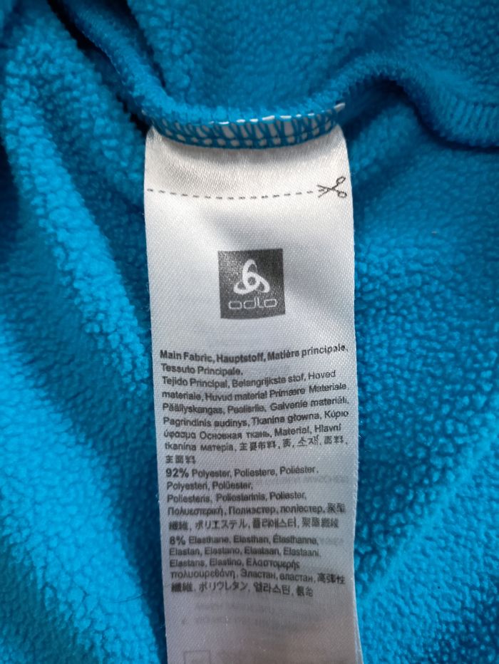 Pull col 1/2 zip manches longues Odlo bleu homme taille XL - photo numéro 8