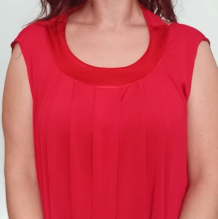 Tunique rouge dos ouvert grande taille - photo numéro 4