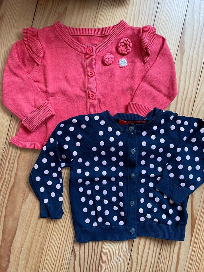 Lot de 2 gilets 6M tissaia sucre d’orge