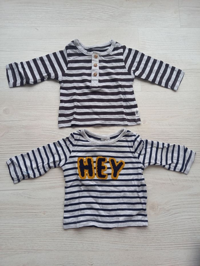 Lot de 2 t-shirts garçon 1 mois
