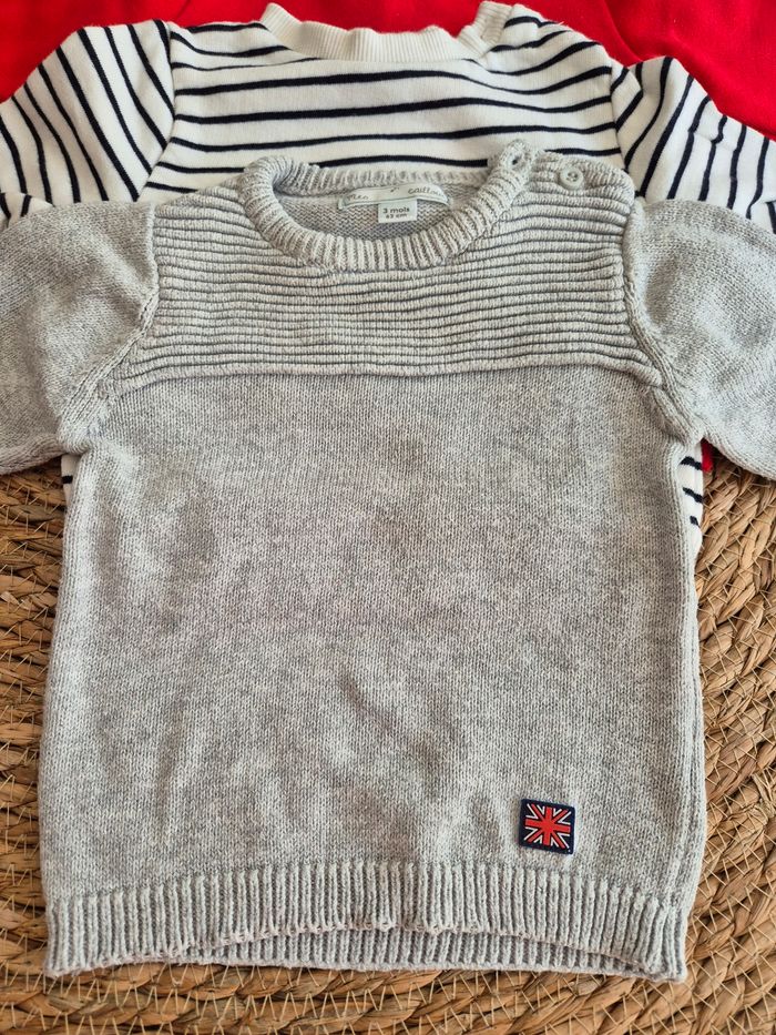 Lot de 7 pulls et vestes bébé garçon 3 mois - photo numéro 7