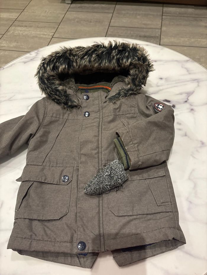 Manteau d’hiver garçon kaki - photo numéro 2
