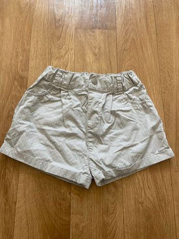 Short gris à pois fille 24 mois