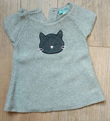Robe/ tunique chat Obaïbi 3 mois