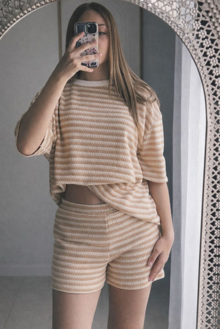 Ensemble short - Marron & Beige - Taille unique