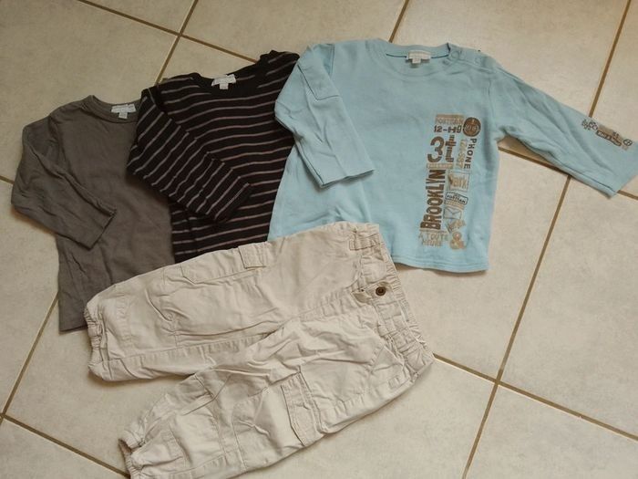 Lot pantalon t-shirt Kimbaloo 18 mois - photo numéro 2