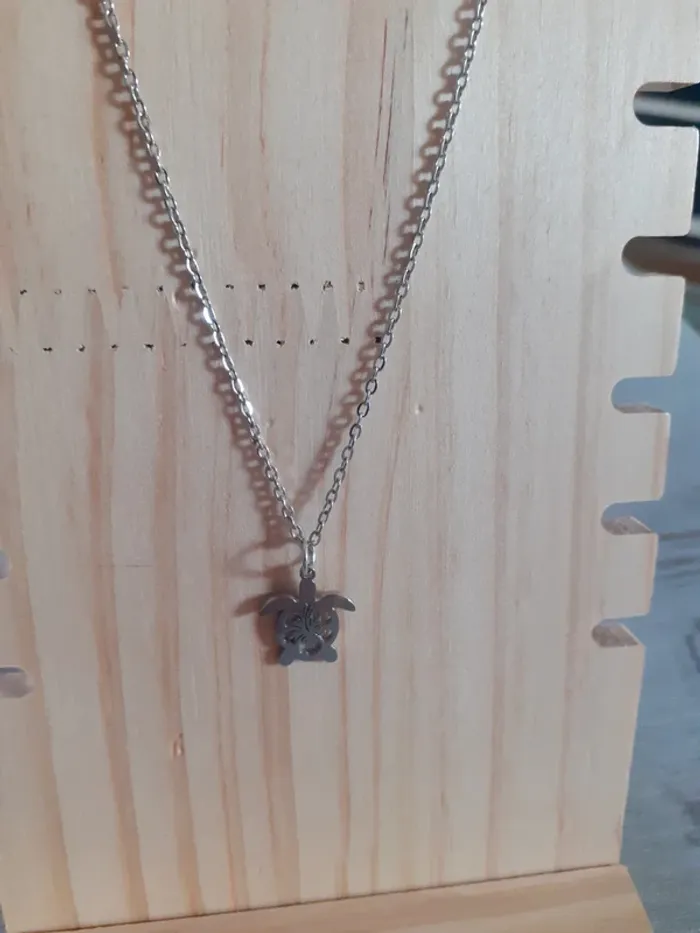 Collier tortue argentée - photo numéro 2
