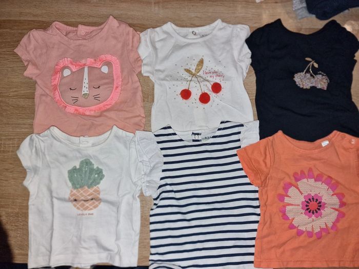 Lot de 6 tshirt manches courtes 3 mois
