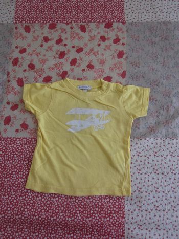 T-Shirt manches courtes jaunes 6 mois