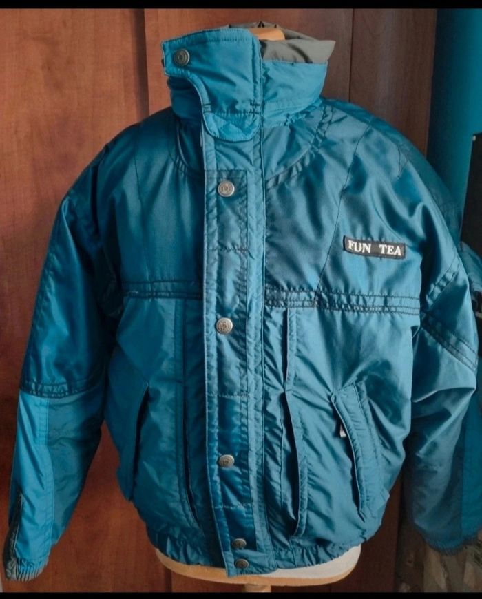 Blouson bleu avec capuche taille S-M (Fun Tea) - photo numéro 2