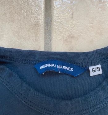 T-shirt manches longues original marines 6 mois
