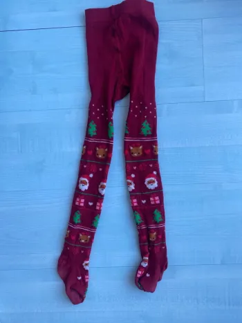 Collant rouge noel 5/6ans h&m