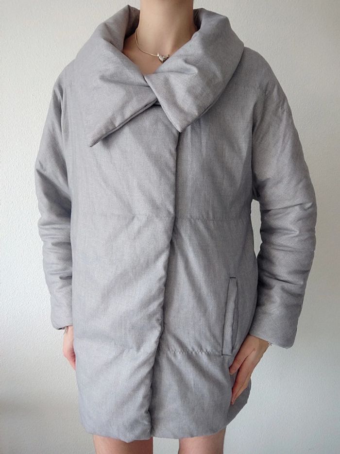 Manteau veste matelassé épais argenté col / Camaïeu - 38/M à 40/L oversize, 42/XL à 44/XXL - photo numéro 4