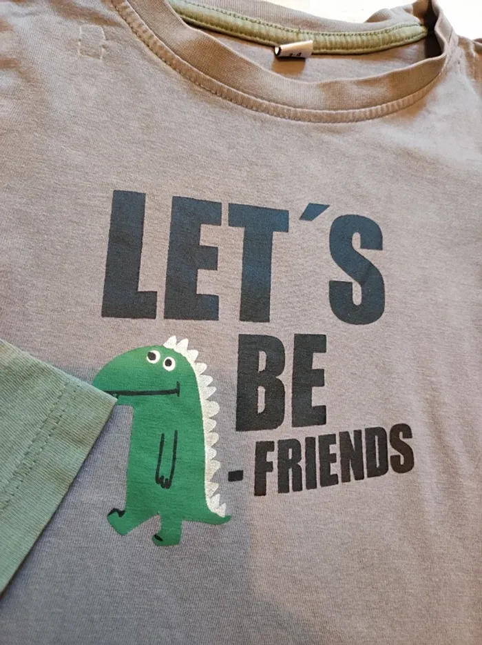 T-shirt manches longues 4 ans dinosaure - photo numéro 3