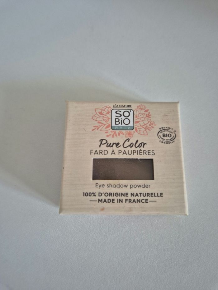 Fard à paupière Pure color so bio éthique  brun solaire