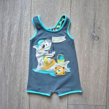 Combi été verte et grise. Garçon 23 mois. Marque Dpam