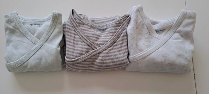 Lot de 3 bodies manches longues Vertbaudet 12 mois