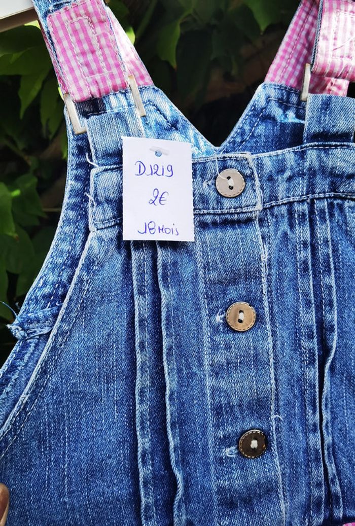 D1219/3 - robe en jeans 18 mois - photo numéro 3