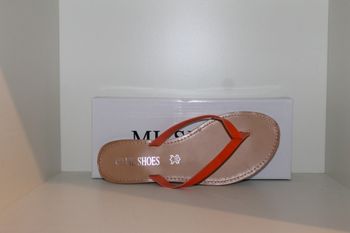 belle petites tongs lanières orange 36