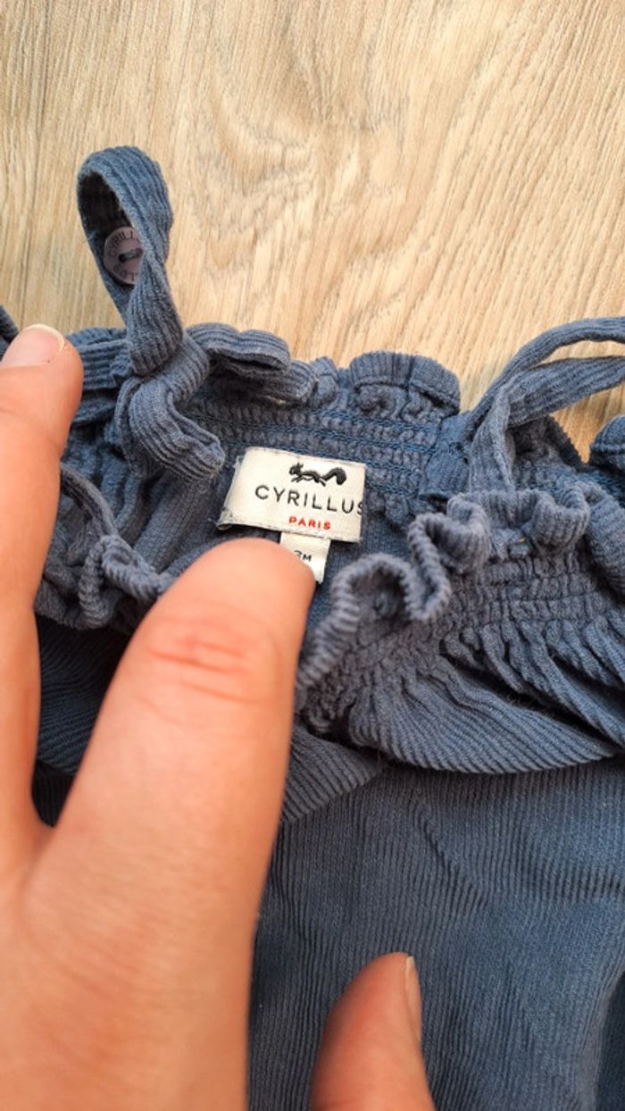 Ensemble blouse et salopette/barboteuse Jacadi et Cyrillus liberty 3 mois - photo numéro 8