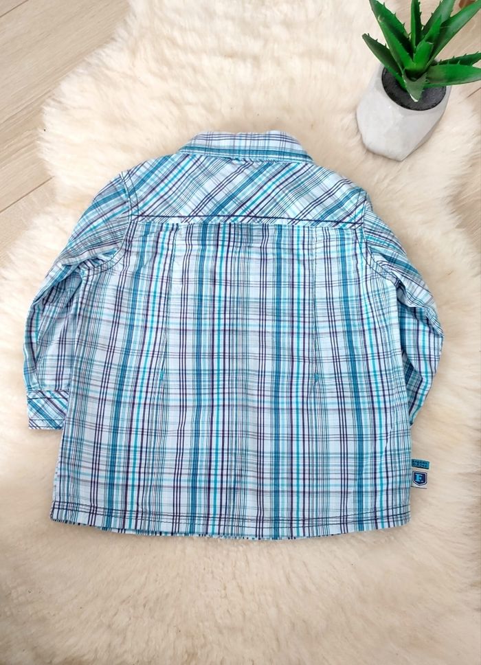 Joli chemise quadrillée beau bleu - photo numéro 3