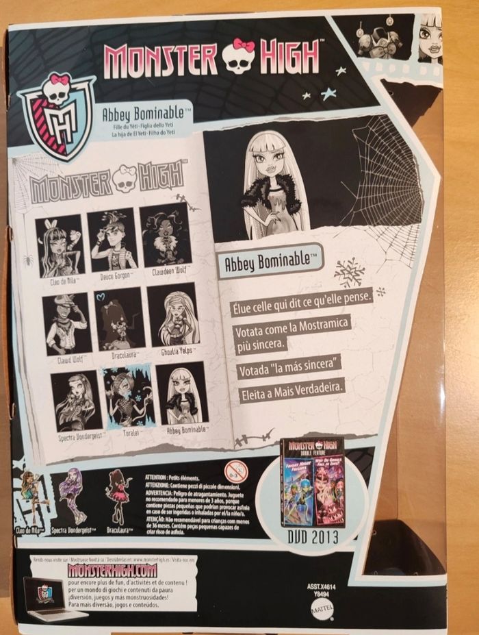đ§Monster High Abbey Bominable â Picture Day 2012 â Collector Neuve boĂźte scellĂ©e - photo numĂ©ro 4