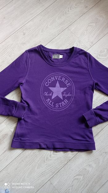 Sweat Converse violet taille S, très bon état