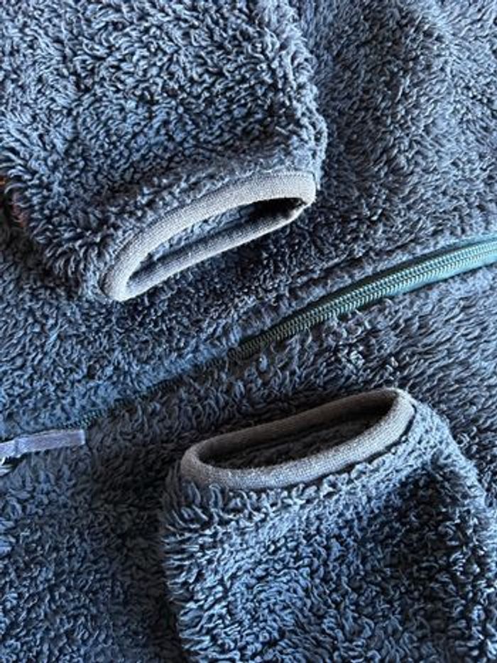 Gilet capuche pilou bleu marine 8 ans Vert baudet - photo numéro 4