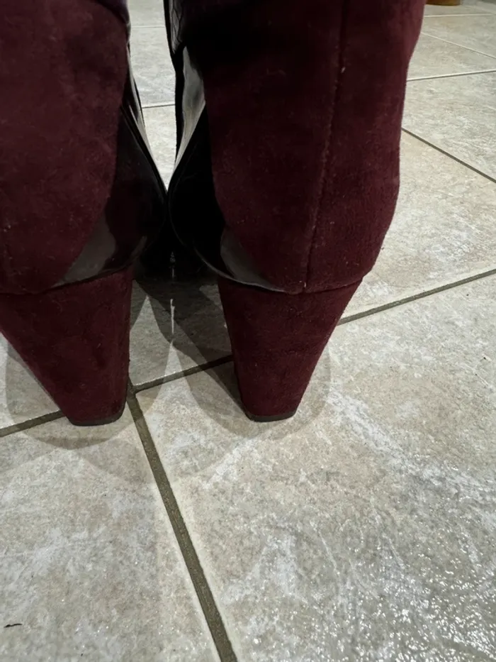 Bottines bordeaux daim 37 - photo numéro 7