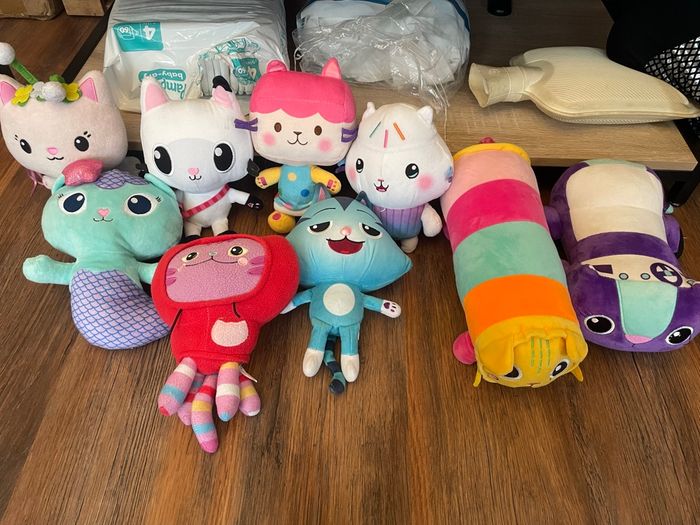 Lot peluches gabby chat