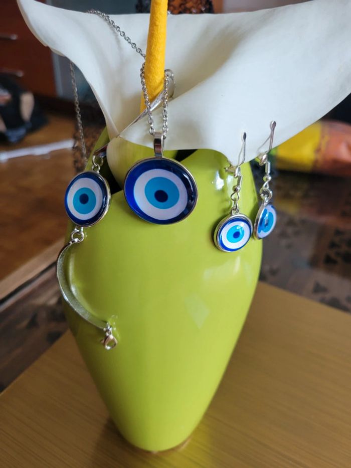 Clips parure acier inoxydable oeil