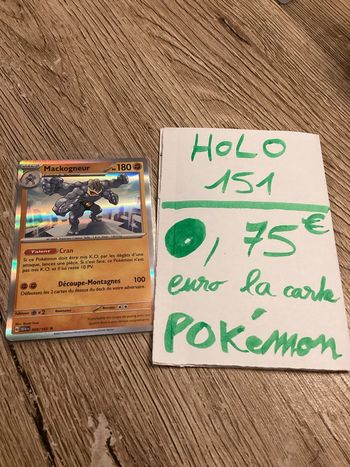 carte Pokémon mackogneur holographique 068/165 EV3.5 collection 151 FR neuf sortie de booster