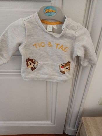 Sweat Disney gris clair et multicolore