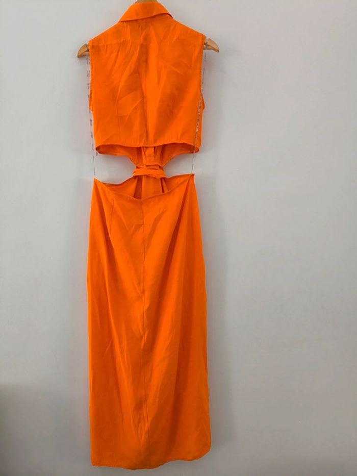 Robe orange sans manches Marque Setre Taille L  Neuve avec petit défaut - photo numéro 3