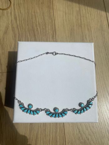 Collier pierre turquoise argent