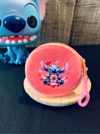 Porte-monnaie Stitch rose