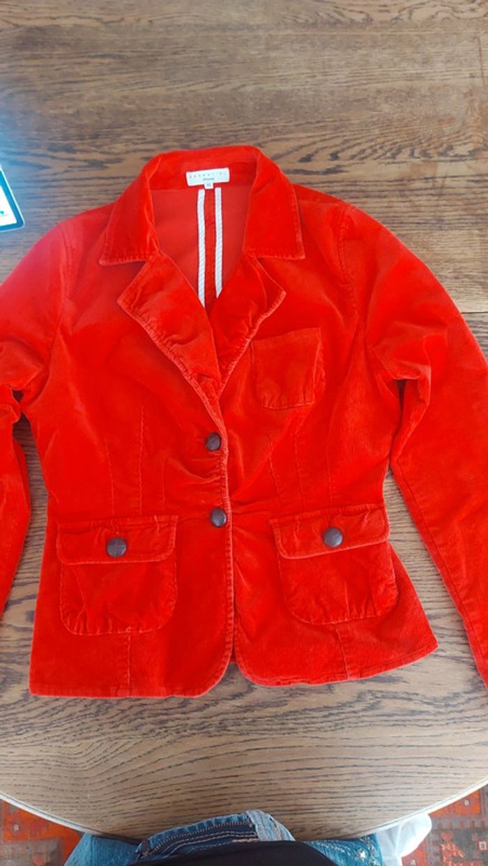 Veste rouge velour Essentiel Antwerp taille 40 - photo numéro 17