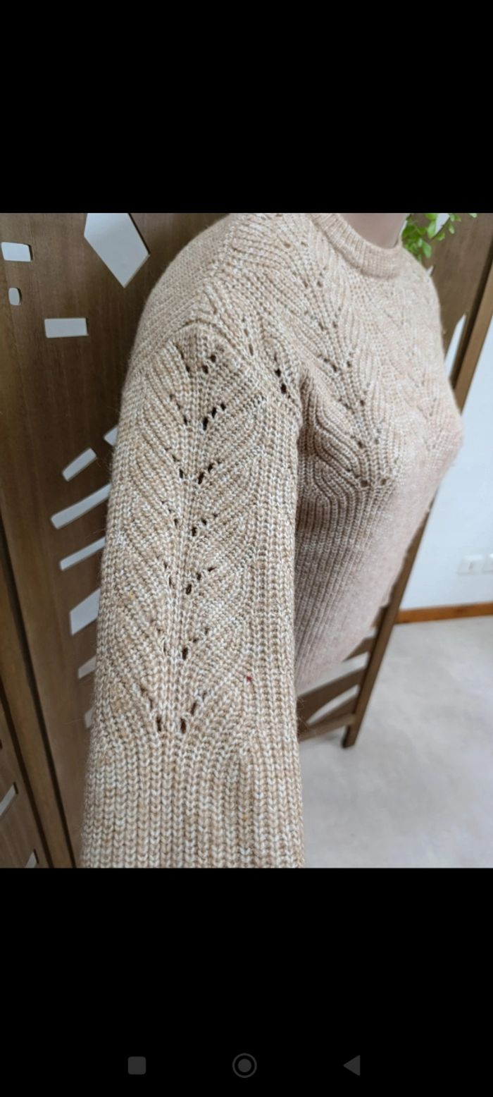 Pull Femme beige tricot taille S - Kiabi - photo numéro 2