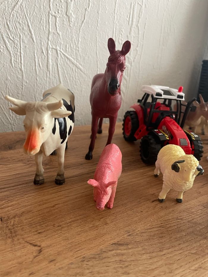 Lot/set d’animaux de la ferme + tracteur - photo numéro 8