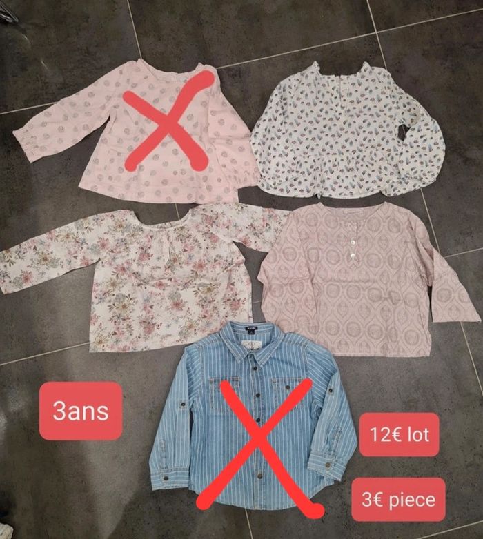 Blouses 3 ans