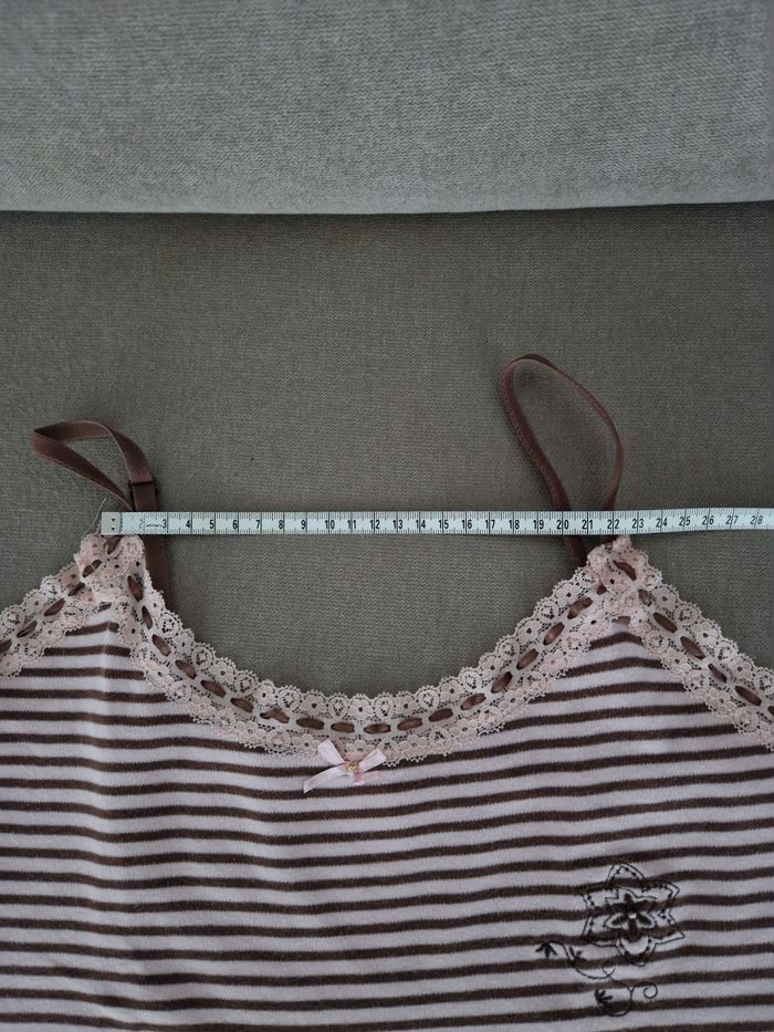 Débardeur rose clair à rayures marron Nuit Étoile - photo numéro 8