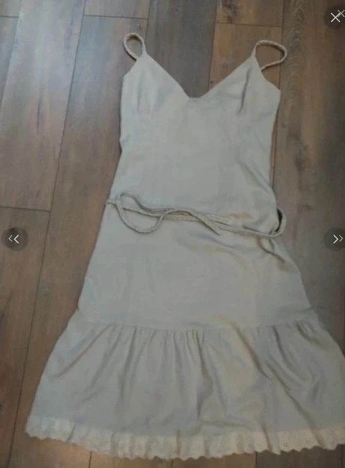 Robe d'été en lin et coton beige t 38 Mystic - photo numéro 7