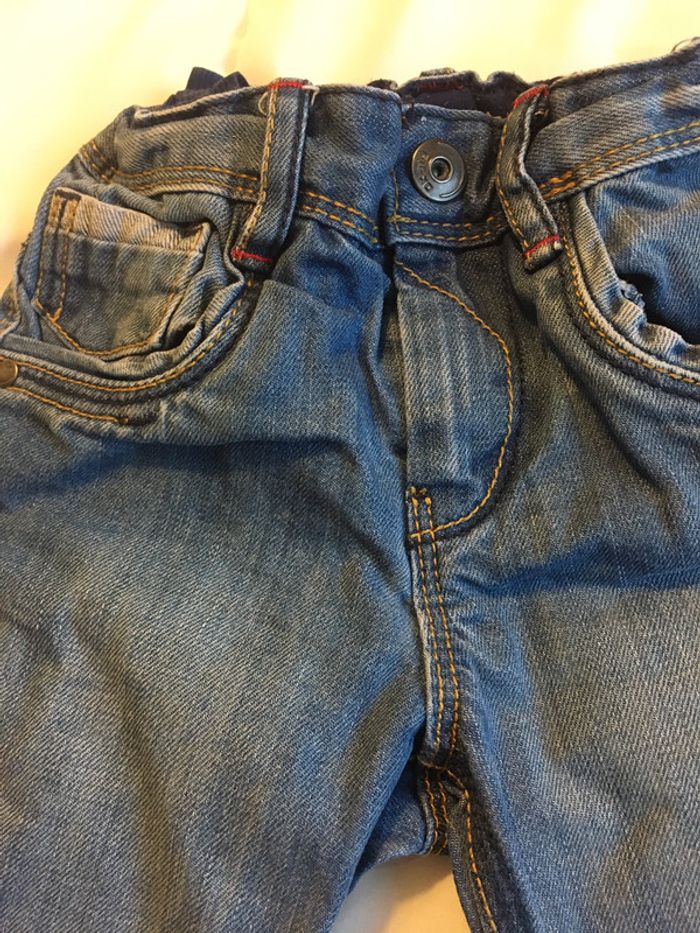 Bermuda en jean Okaidi slim 3 ans - photo numéro 2