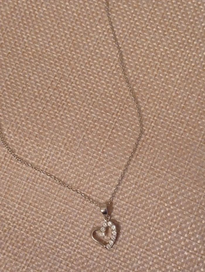 Chaine en argent pendentif cœur 🩶 - photo numéro 3